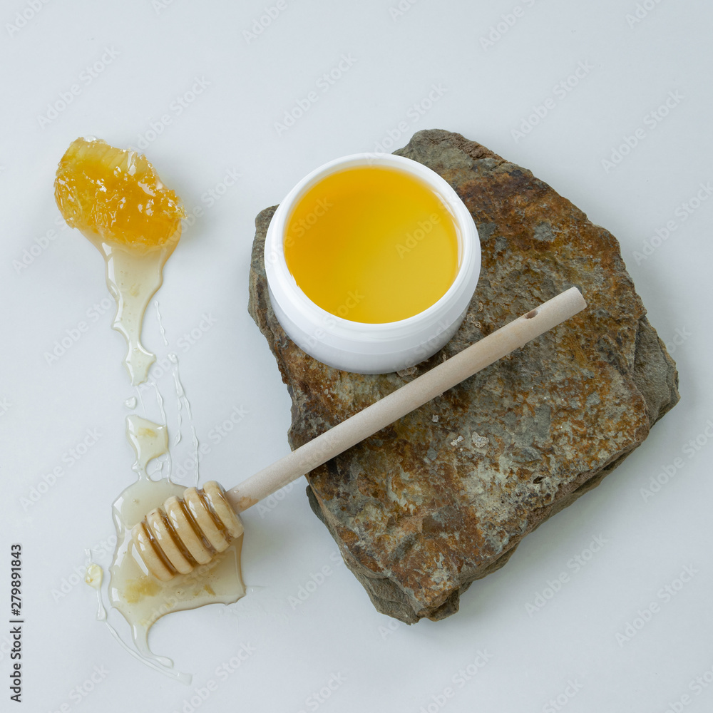 Skin care products with honey. Healthy organic remedy, superfood for the skin Skin care products with honey. Healthy organic remedy, superfood for the skin