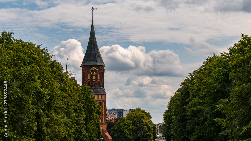 Fototapeta premium Cathedral in Kaliningrad on the island of Kant