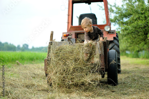 Child in the countryside in summer