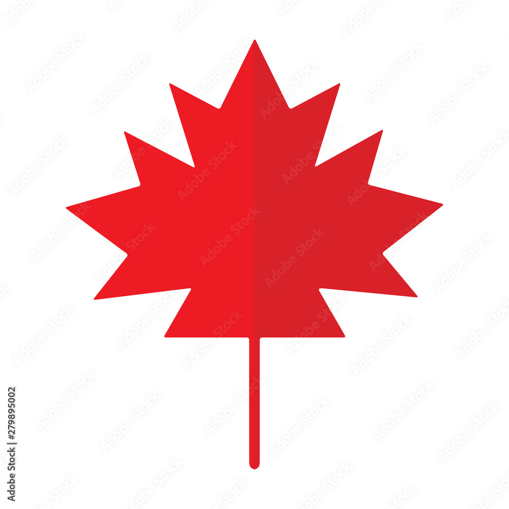 Red maple leaf. vector icon.Vector illustration Red maple leaf. vector icon.Vector illustration