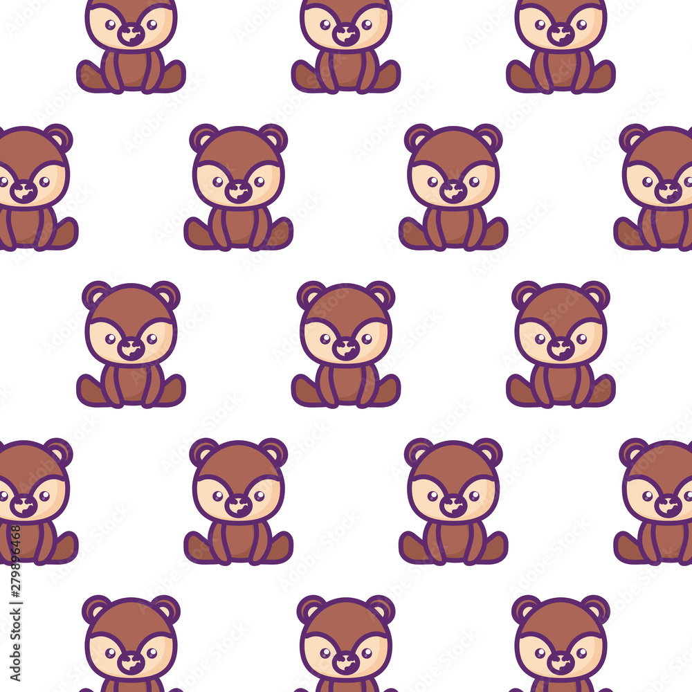 pattern of cute littles bears baby