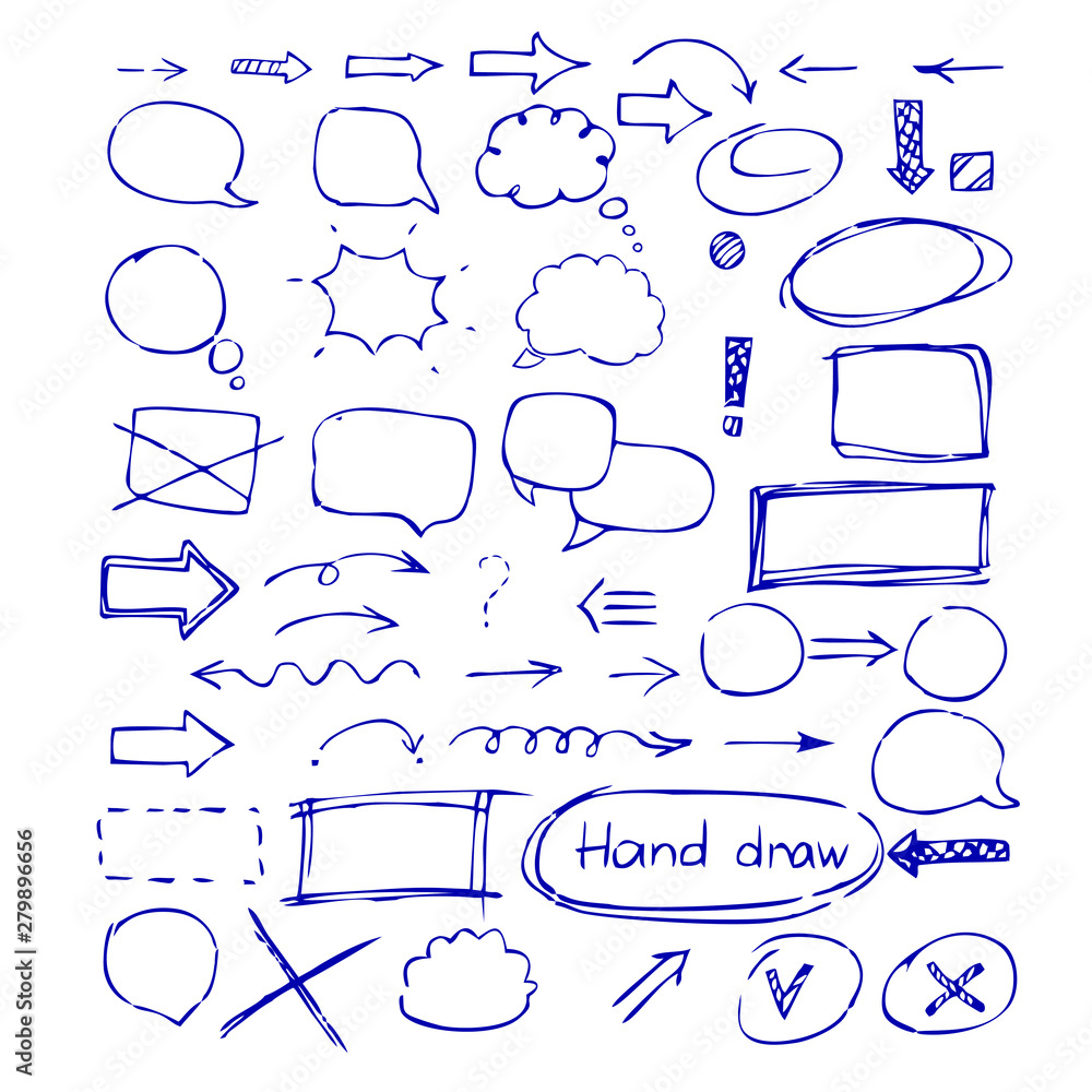 Obraz premium Set of arrows. Vector design elements.