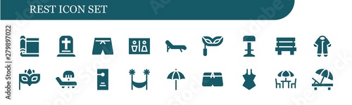 rest icon set