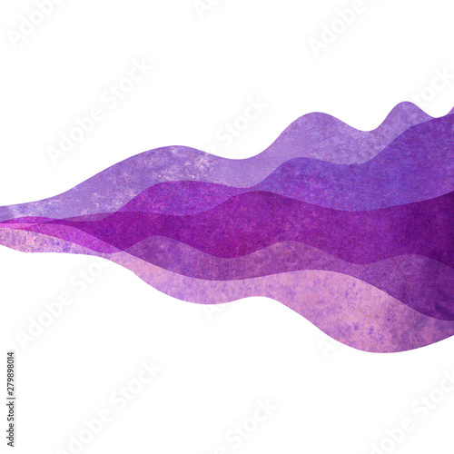 Watercolor transparent wave...