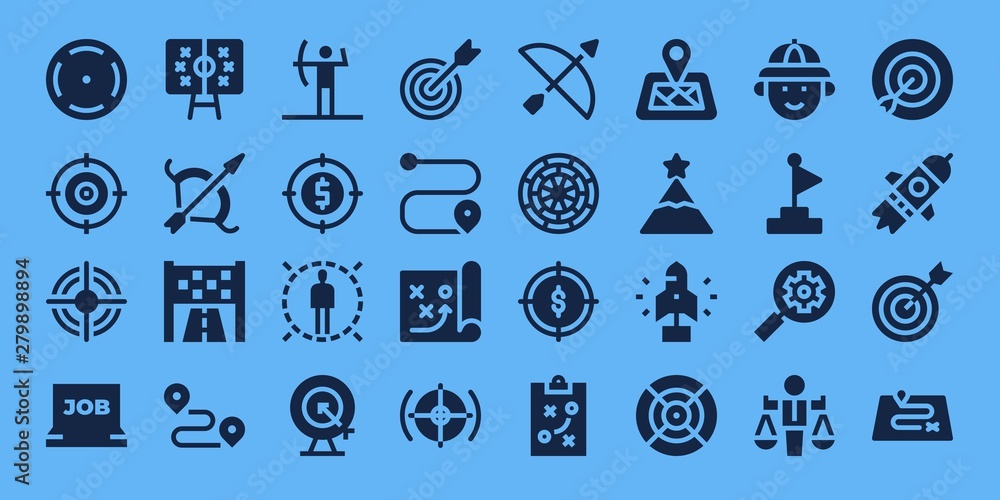 Obraz premium target icon set