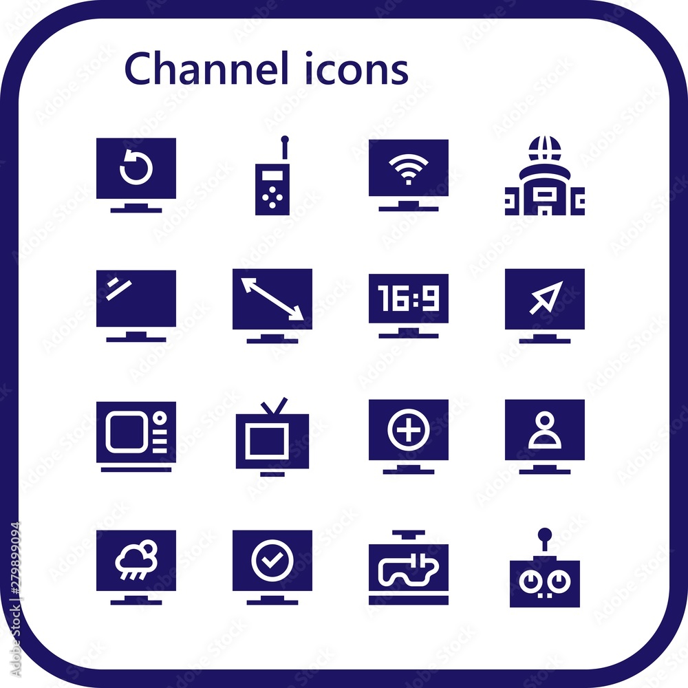 channel icon set channel icon set