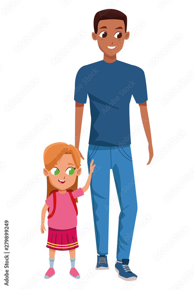 Family single father with children Family single father with children