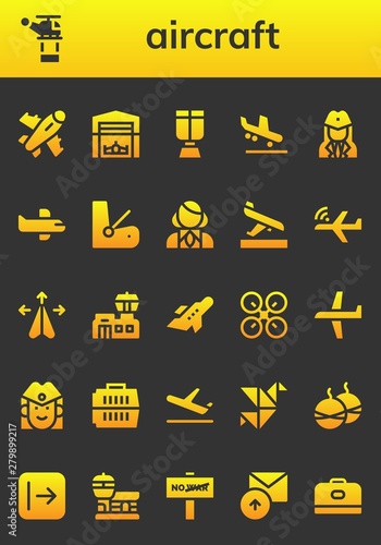 aircraft icon set