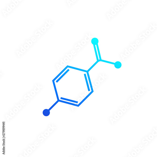 paraben molecule structure, vector design