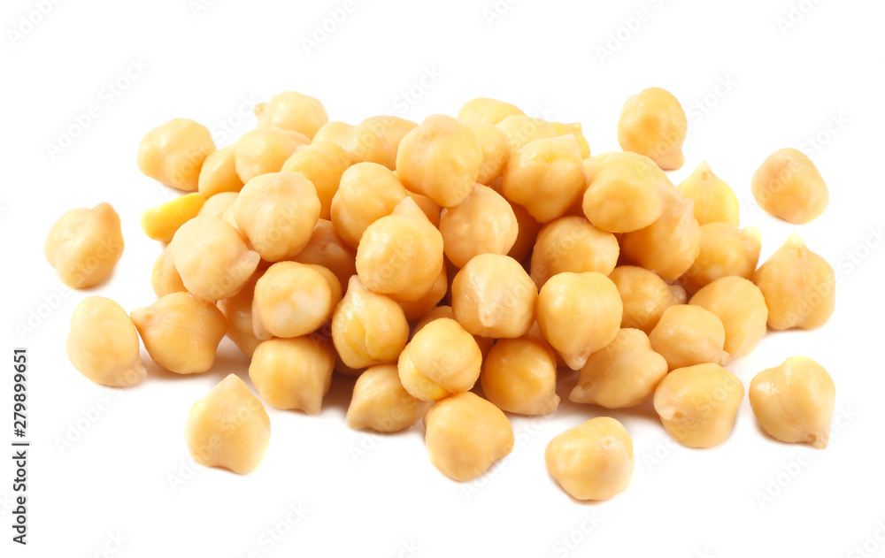 chickpeas isolated on a white background. food chickpeas isolated on a white background. food