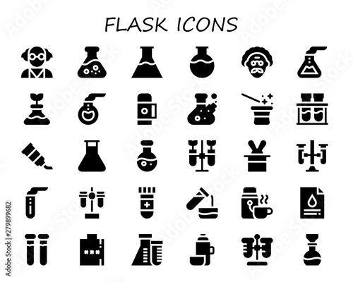 flask icon set