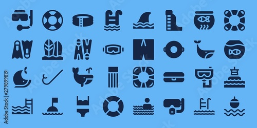 swim icon set