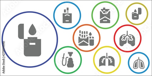 smoker icon set