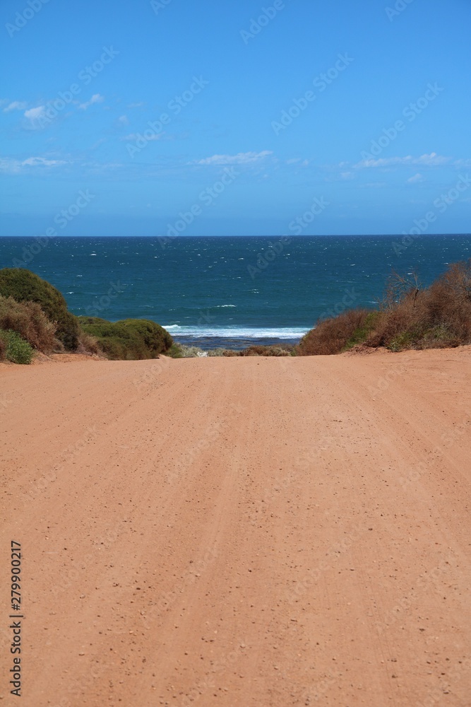 Way to the beach in Kalbarri National Park, Western Australia