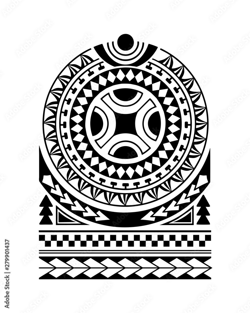 Fototapeta premium Tattoo sketch maori style for shoulder