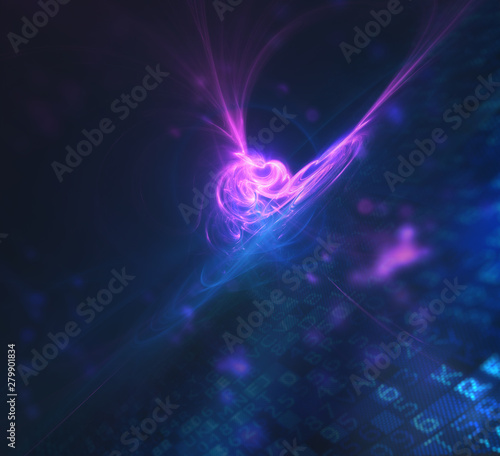 Abstract internet connection network background with motion effects.