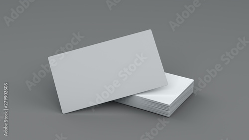 3D illustration business card mockup blank template