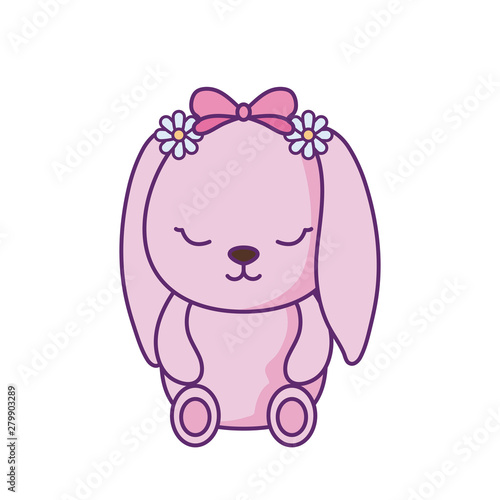 cute little bunny baby character © djvstock