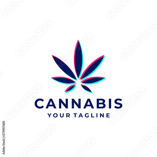 Free Download Cannabis overlapping color logo and icon design vector. - GFXLoad