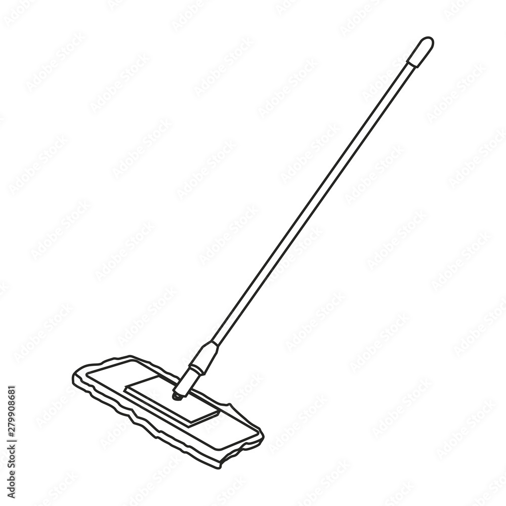 mop cleaning supply on white background mop cleaning supply on white background