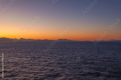 Sunset over islands of the Aegean Sea © Gianluca