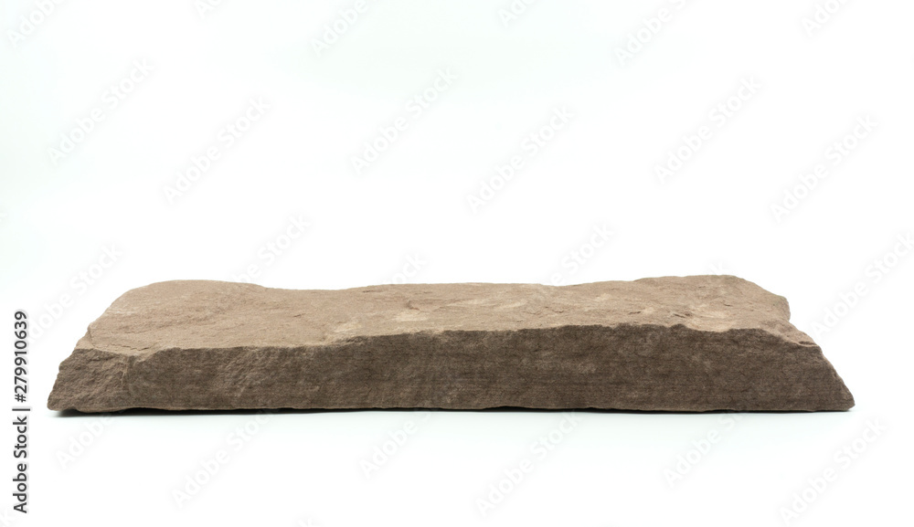 Fototapeta premium Rocky mountain isolated on white background, construction work decorate large buildings, Blank for design..