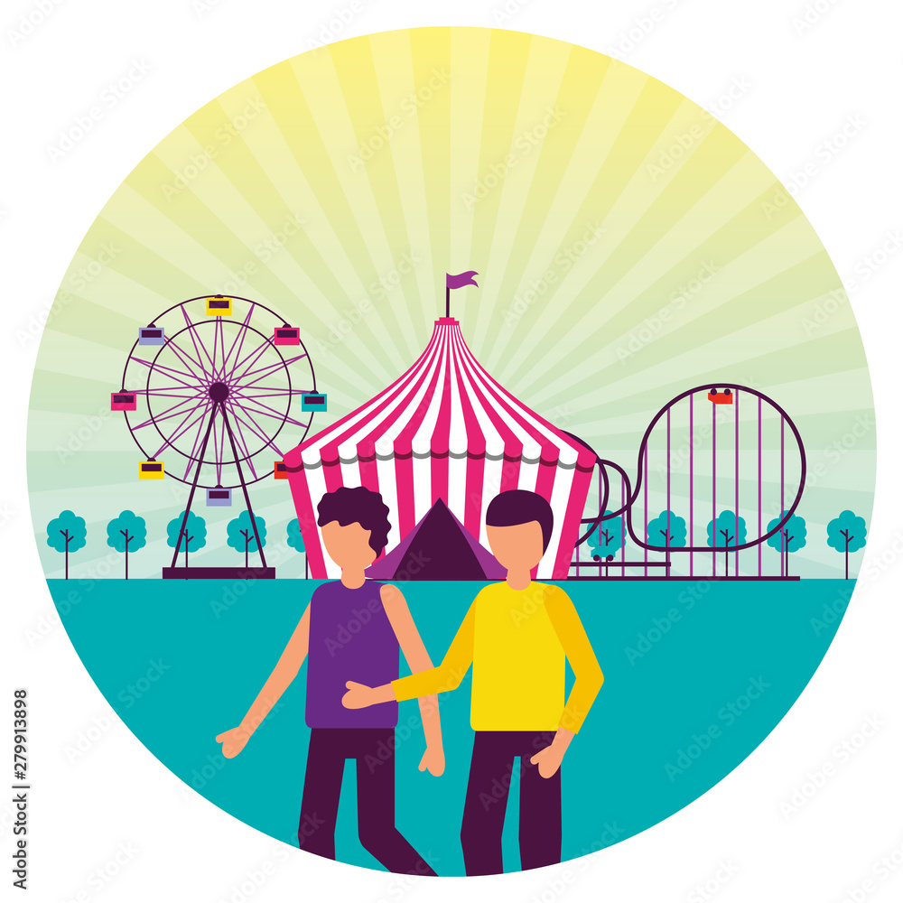 Fototapeta premium people festival fun fair event amusement park