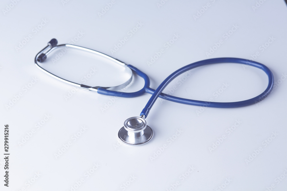 Medical stethoscope or phonendoscope on white background Medical stethoscope or phonendoscope on white background