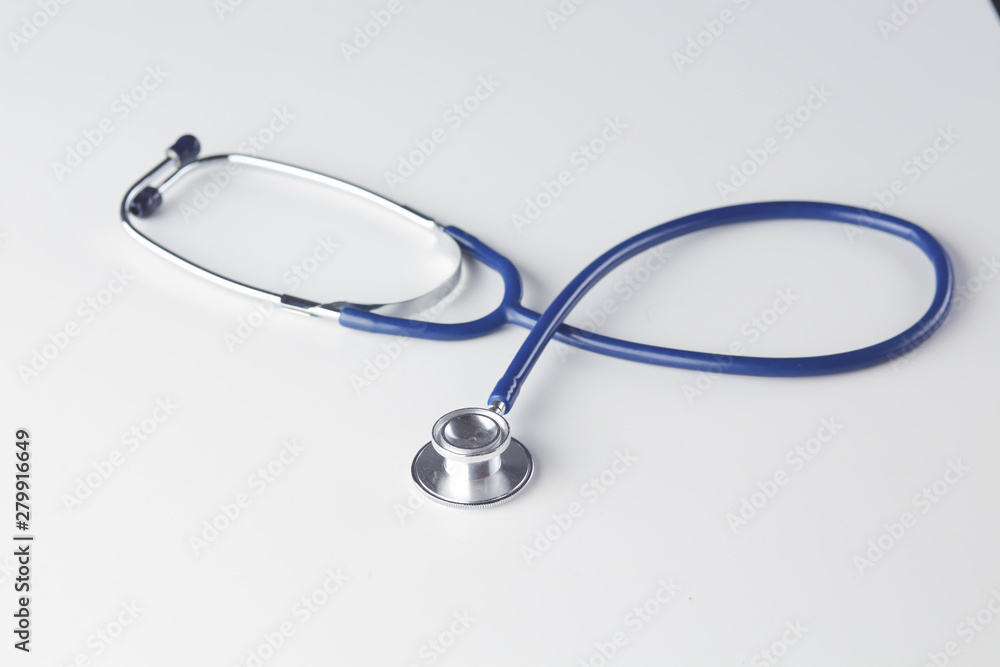 Medical stethoscope or phonendoscope on white background Medical stethoscope or phonendoscope on white background