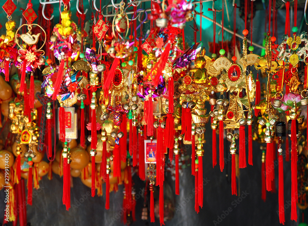 Lucky Charm with Red Tassel for Good Luck, souvenir Chinese New Year