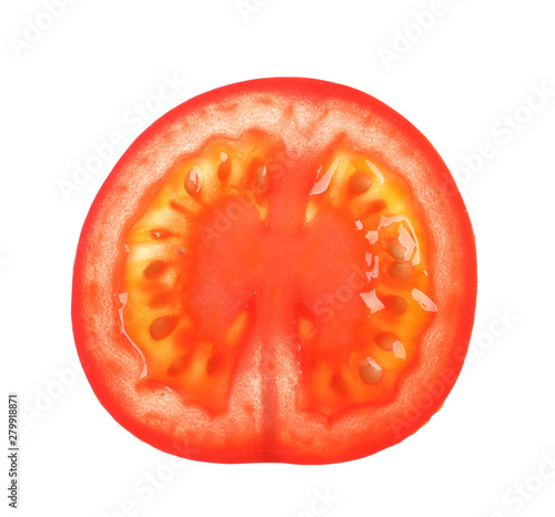 Wallpaper Mural Slice of fresh cherry tomato isolated on white Torontodigital.ca