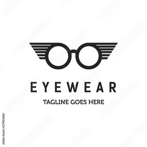 eyewear logo icon vector template