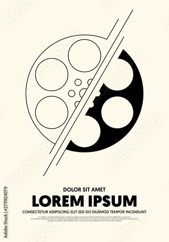 Movie and film poster modern vintage retro style