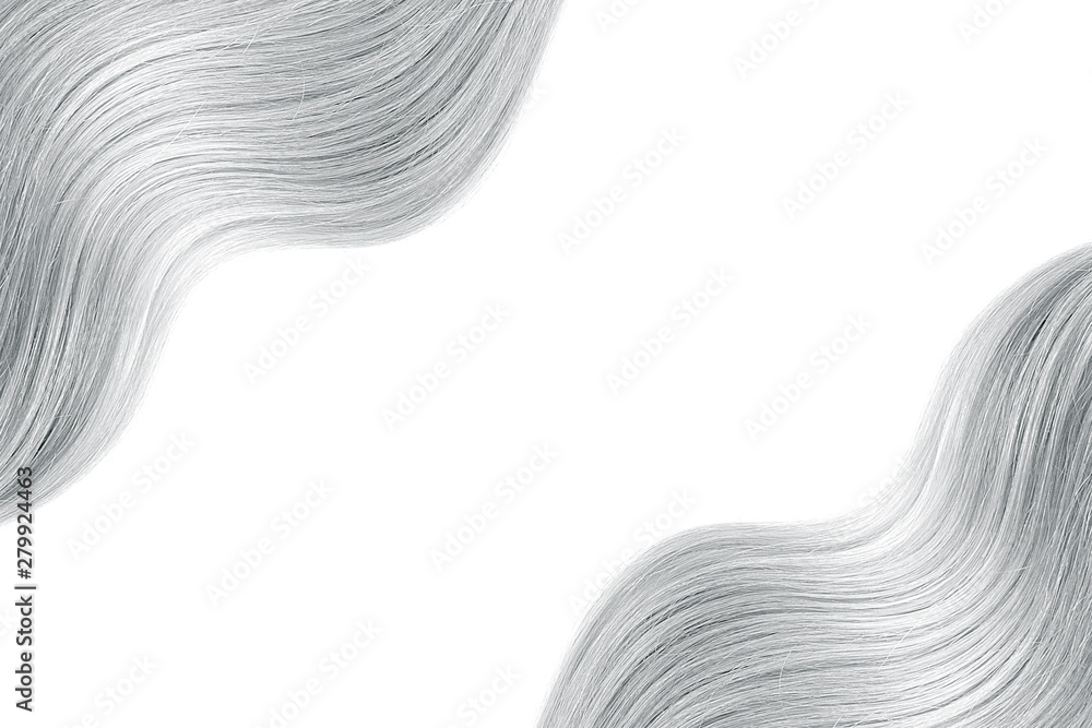 Gray shiny hair as background. Copyspace Gray shiny hair as background. Copyspace