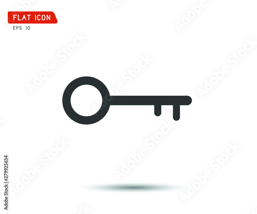 Key Icon flat, logo classic style, vector illustration