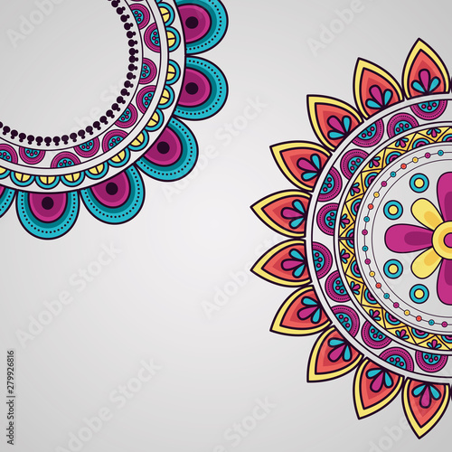 mandalas floral decoration ornament design