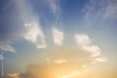 Beautiful sky during the sunset background, beautiful two-tonessky during twilight sky.