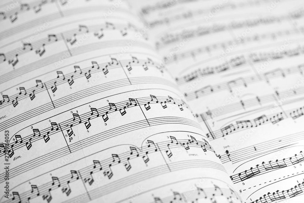 Naklejka premium Music Book Close-Up