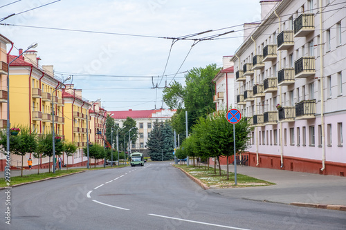 Streets of Gomel city in Belarus photo