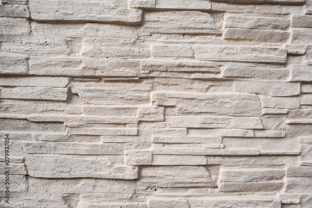 Decorative white painted thin bricks wall background Decorative white painted thin bricks wall background