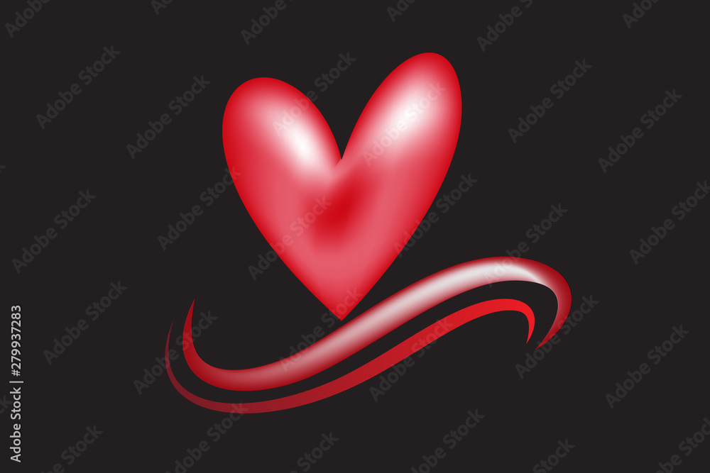 Valentines love heart logo