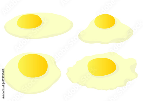 Fresh eggs from the farm on white background illustration vector 
