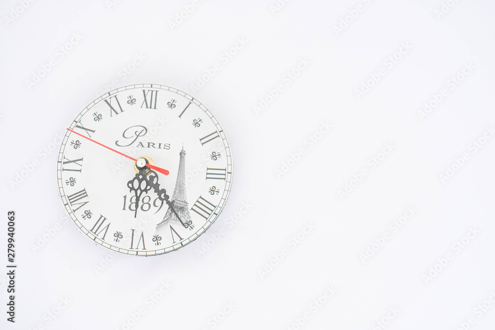 Wall clock on a white background Wall clock on a white background