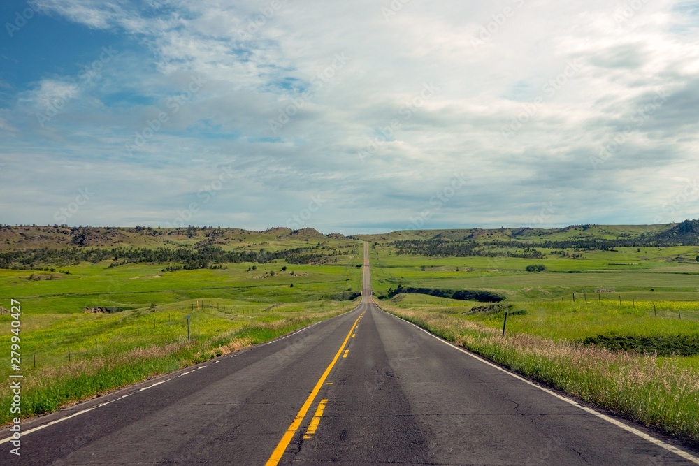 Driving through the back roads of Montana