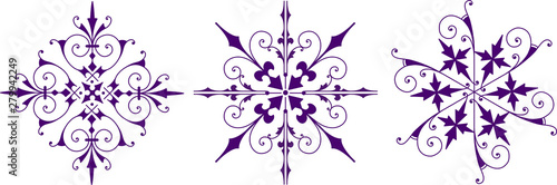 Ornamental circle floral pattern. rosetta ornamets.