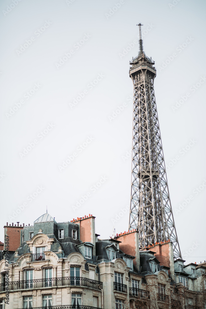 Eiffel tower in the cityscape’s background