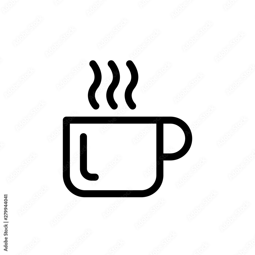 Cup of coffee icon vector symbol illustration