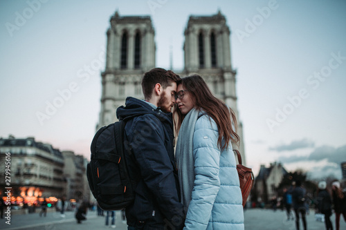 Young couple in paris