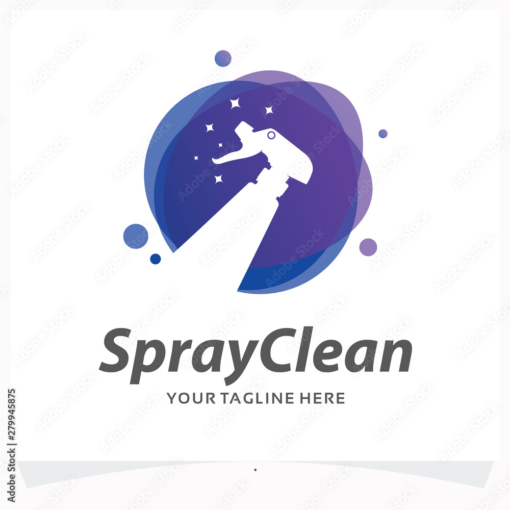 Spray Clean Logo Design Template Spray Clean Logo Design Template