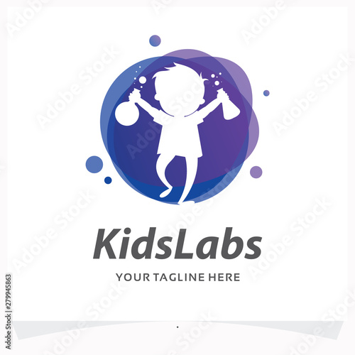 Kids Labs Logo Design Template